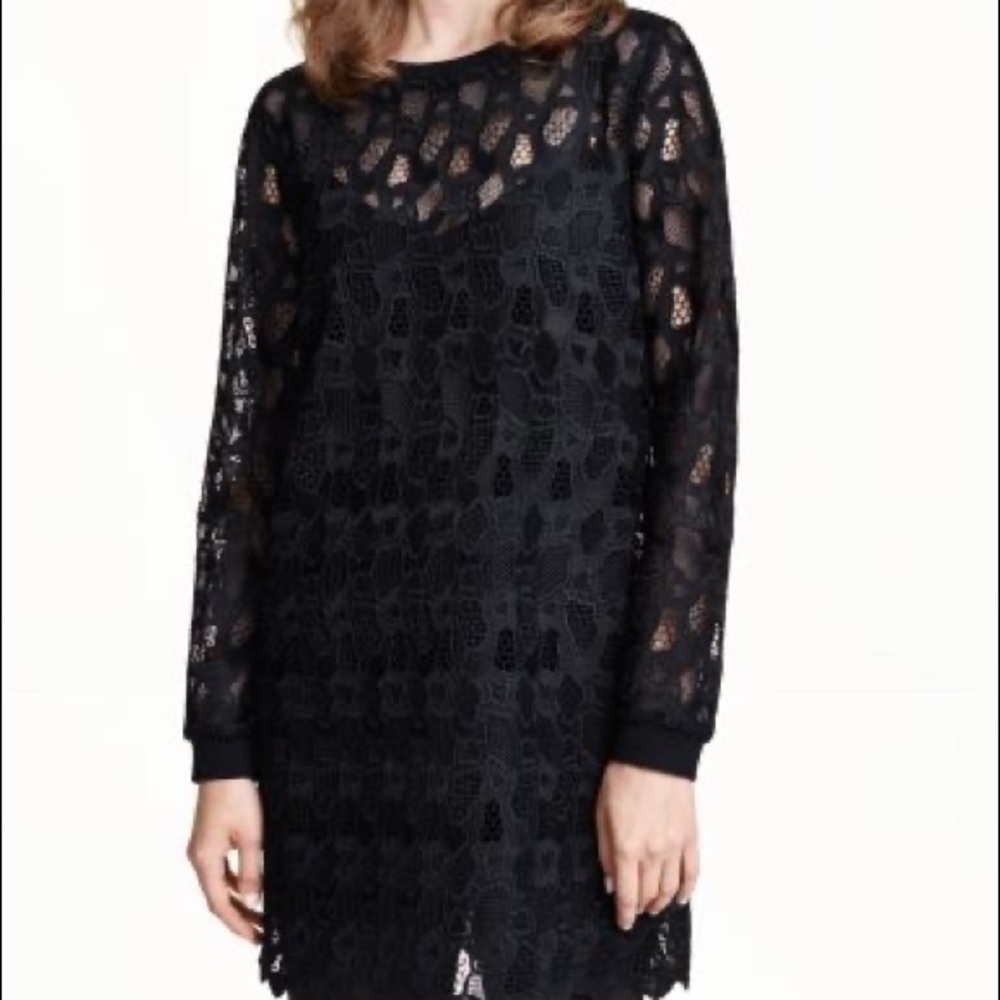 Navy H&M Lace Tunic Worn Twice! Sz 14